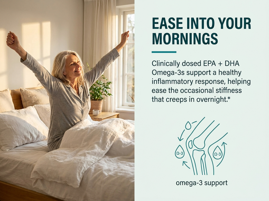 Ease into your mornings - omega-3 morning stiffness